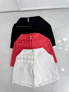 Short alfaiataria strass