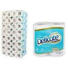 PAPEL HIGIÊNICO DELICATE FOLHA SIMPLES FARDO 16X4 - 64 ROLOS