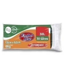 SACO PARA LIXO EMBALIXO 30 LITROS C/ 30 SACOS