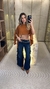 853 - Cropped Bata Assimétrica | Com Top Faixa