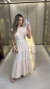 0767 - Vestido Sofia Longo | Renda Bolinha (lq3)
