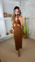 1092 - Vestido Tricot Longo | Botões Atrás - comprar online