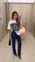 3177 - T-shirt Malha | Aplicação Renda - comprar online