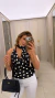 2960 - Blusa Poá Acetinada | Frente Única (674)