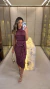 1140 - Vestido Tricot Listrado | Amarração (tt366) - Loja Reforma | Roupas Femininas Novidades Toda Semana