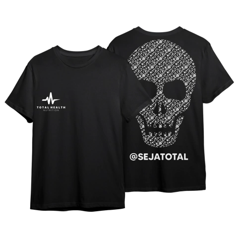 Camiseta Black Skull Head (gg) Total Health Nutrition