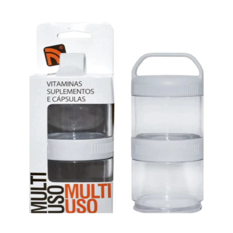 Porta Cápsulas Prottector 2 Compartimentos Branco