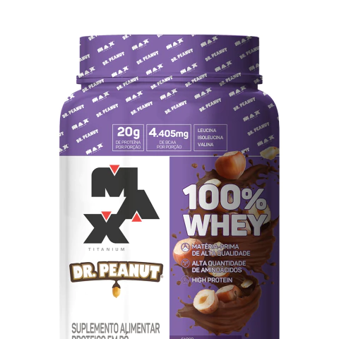 100% Whey Dr. Peanut Max Titanium (900g) Avelã