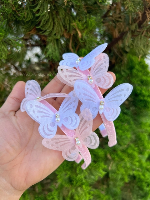 Tiara Borboletas Organza