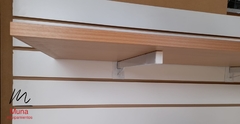 Estante De Melamina 1x40 Con Mensulas Para Panel Ranurado