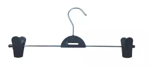 Percha metalica pollera con broches UNIDAD