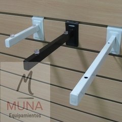 Mensula De 23cm Para Panel Ranurado Soporte Estante Vidrio