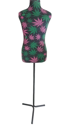 Maniquie Busto De Mujer De Tela estampado con pie - comprar online