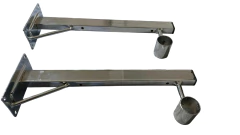 Mensula Para Pared De 27cm Cromada Con Porta Barral - comprar online