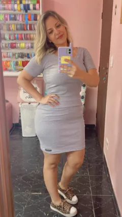 VESTIDO CANELADO ( REF -71101) na internet