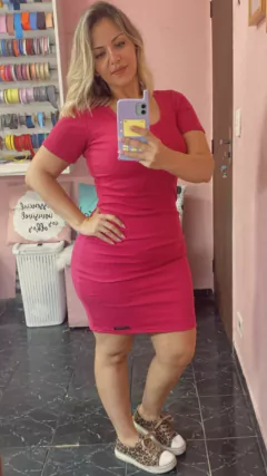 VESTIDO CANELADO ( REF -71101)