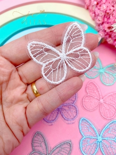 BORBOLETA BORDADA 4,3 CM ( 1 unidade) - JC FITAS