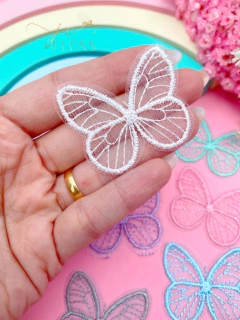 BORBOLETA BORDADA ( 1 UNIDADE ) - JC FITAS