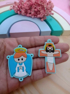 2 APLIQUES EMBORRACHADOS RELIGIOSOS ( 1 PAR) na internet