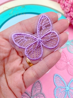 BORBOLETA BORDADA 4,3 CM ( 1 unidade) - loja online