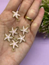 PINGENTE METAL ESTRELA DO MAR 1,4 CM ( 2 UNIDADES)