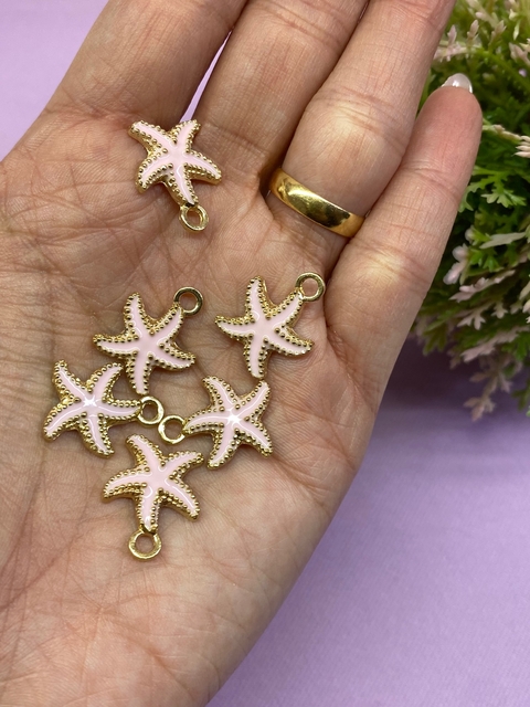PINGENTE METAL ESTRELA DO MAR 1,4 CM ( 2 UNIDADES)