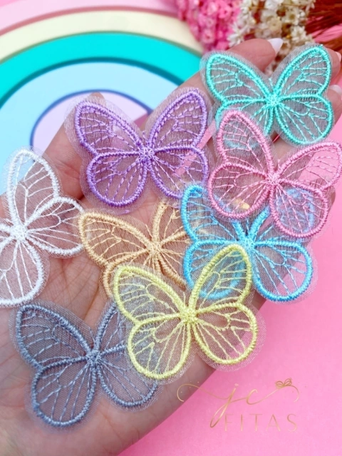 BORBOLETA BORDADA ( 1 UNIDADE )
