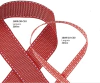 Sinimbu Decorativa vermelho pespontada branco 10 MM (REF- 1809/03)