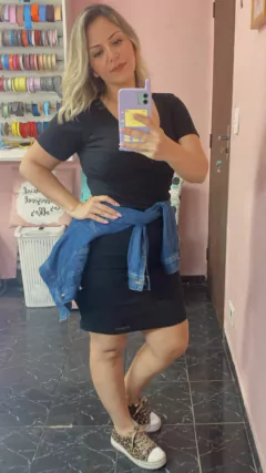 VESTIDO CANELADO ( REF -71101) - comprar online