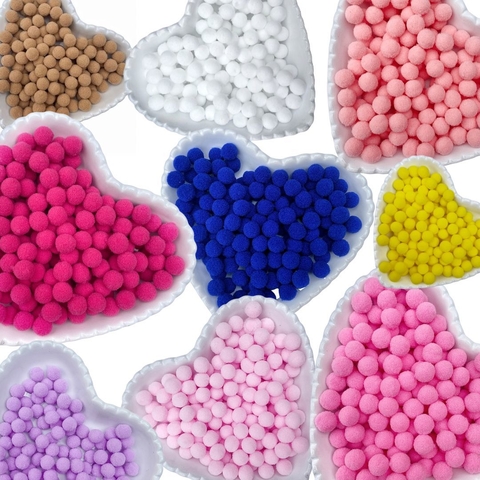 POMPOM 10 MM COR UNICA (100 UNIDADES)