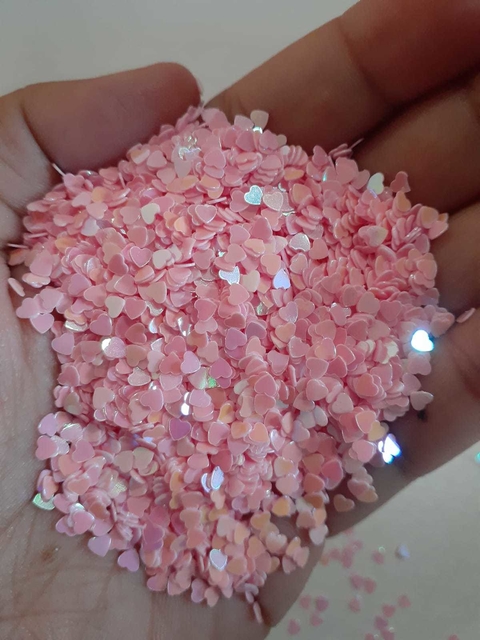 MICRO CORAÇÃO BRILHO EM PAETÊ (15 GRAMAS)