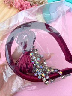 KIT FACILITE LUXO VELUDO STRASS BOREAL ( PARA UMA TIARA) - loja online