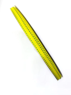 FITA PESPONTADA YAMA AMARELA PESPONTO VERDE ( 1 METROS) na internet