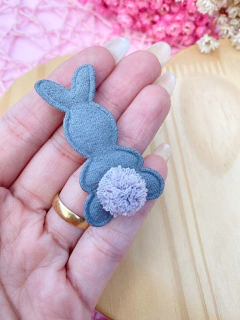 APLIQUE COELHO ACOLCHOADO 5 X 2,5 CM ( 1 UNIDADE)