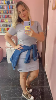 VESTIDO CANELADO ( REF -71101) - JC FITAS