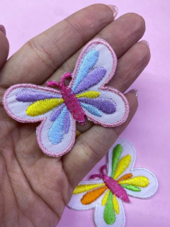 APLIQUES PATCHES BORBOLETA BORDADA COLORIDA 5,5 CM ( 1 UNIDADE ) na internet