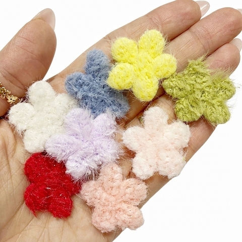 FLORZINHA PELINHO 2,5 CM CORES SORTIDAS ( 4 UNIDADES)