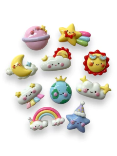 APLIQUE RESINA SISTEMA SOLAR ( 4 UNIDADES ) - comprar online