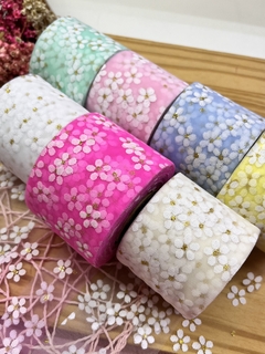 TULE FLOR COM MIOLO DOURADO - 6 CM ( 1 METRO)