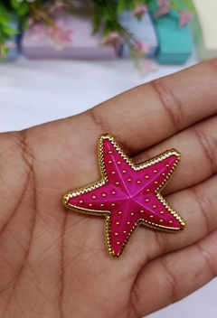 APLIQUE BOTÃO ESTRELA DO MAR 3,5 CM ( 1 UNIDADE ) - JC FITAS