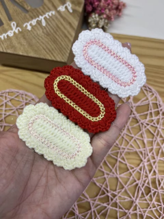 APLIQUE CROCHE 6,5 X 3,5 CM ( 2 UNIDADE) na internet