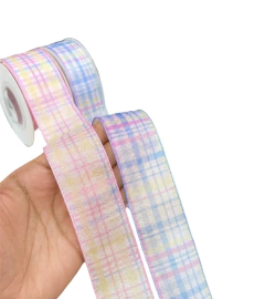 FITA ORGANZA XADREZ CANDY 38 MM ( 1 METRO ) - comprar online