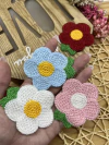FLOR CROCHE GRANDE 6 CM ( 2 UNIDADES)