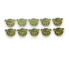 TAG ACRILICO CABEÇA DE URSO ESPELHADA 1,5 CM ( 10 UNIDADE ) na internet