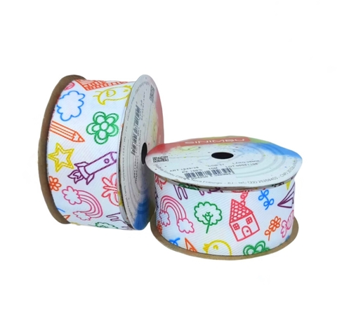 FITA ESTAMPADA 38 MM SINIMBU DESENHO REF-1949-17 (2 METROS) - comprar online