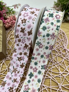 FITA ESTAMPADA FLORES DUPLA FACE ( 1 METRO ) - comprar online