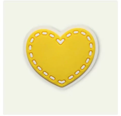 Imagem do APLIQUES EMBORRACHADO CORAÇÃO PESPONTADO NV ( 1 UNIDADE)