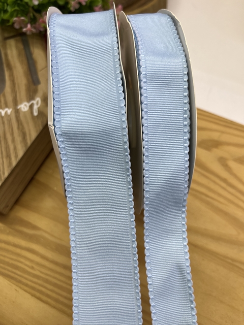 FITA GORGURÃO COM BORDA IMPORTADA AZUL BB ( 1 METRO ) - comprar online