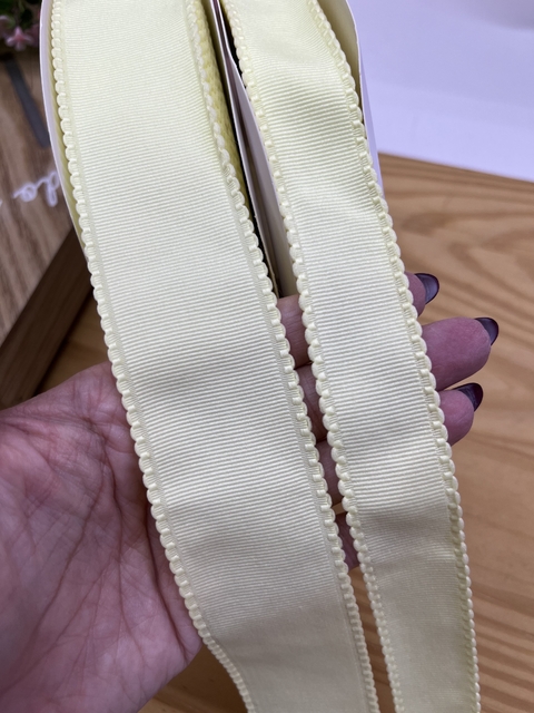 FITA GORGURÃO COM BORDA IMPORTADA AMARELO BB ( 1 METRO ) - comprar online