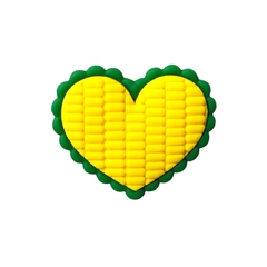 APLIQUE EMBORRACHADO CORAÇÃO MILHO ( 1 UNIDADE ) - comprar online